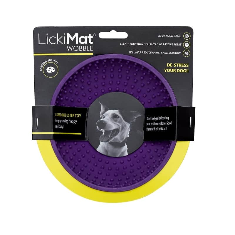 LickiMat Wobble für Hunde mit Originalverpackung. Die Farbe des Wobble ist türkis.